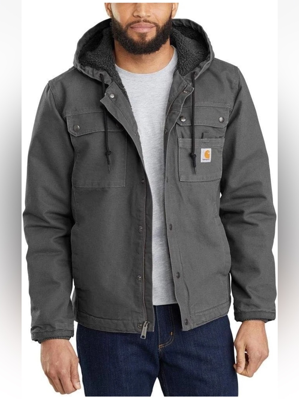 CARHARTT Washed Duck Bartlett Jacket, Moss size XL Men’s Gray